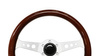 Steering wheel 350mm Wood Silver