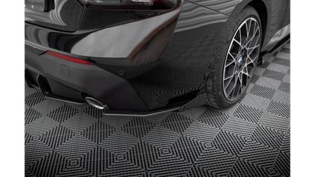 Splitter BMW 2 G42 Rear Side Street Pro Black-Red + Gloss Flaps