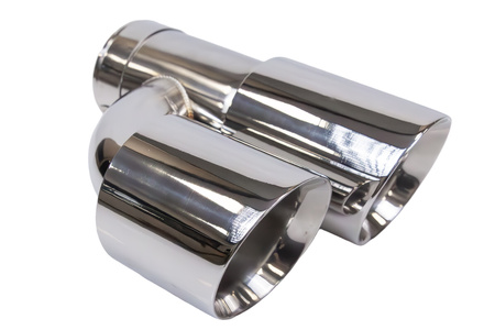 Exhaust Tip 89mmx2 enter 70mm Polished Set