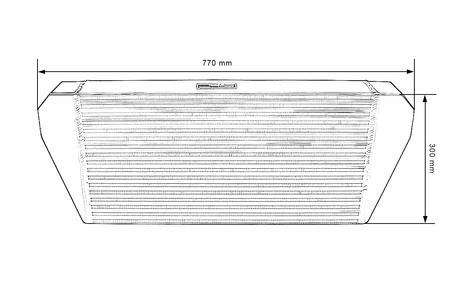 Intercooler TurboWorks 600x300x102 tylny Czarny