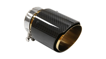 Exhaust Tip 114mm enter 76mm Carbon Gloss