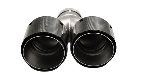 Końcówka Tłumika 89mmx2 wejście 57mm Prawa Carbon Gloss