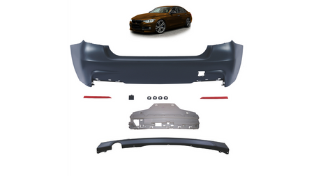 Bumper BMW 3 F30 Rear with Diffuser