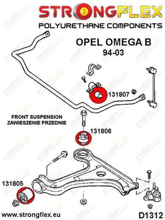 Front anti roll bar bush