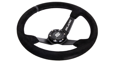 Steering wheel SLIDE 350mm offset:90mm Suede Black
