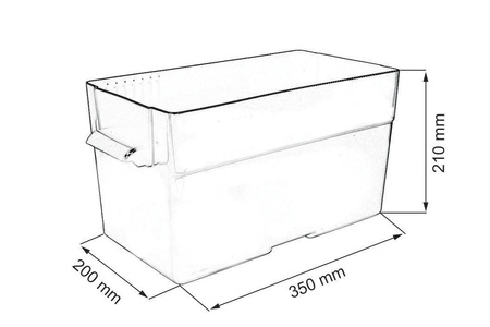 12V Battery Box Solar 350x200x210