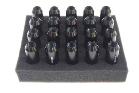 Wheel lug nuts JBR 60mm M12 x1,25 Black