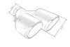 Exhaust Tip 101mmx2 enter 76mm Carbon Gloss Set