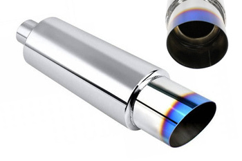 Rear Muffler TurboWorks 89mm inlet 63mm Burn