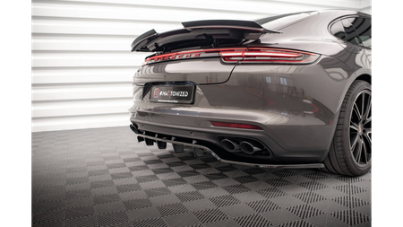 Splitter Porsche Panamera Turbo S E-Hybrid Panamera E-Hybrid Rear Central with Diffuser Gloss Black