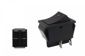 Rocker switch led 4 PIN red