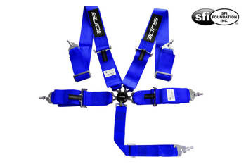 Racing seat belts Slide Quick 5p 3" Blue Approval SFI