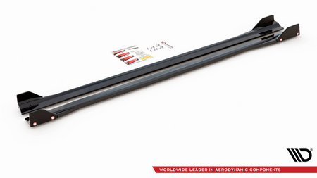 Diffuser Mercedes-Benz A W177 A45S Side Skirts v.2 Gloss Black + Flaps