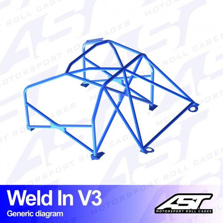 Roll Cage BMW (F30) 3-Series 4-doors Sedan RWD WELD IN V3