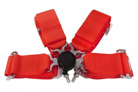 Racing seat belts 4p 3" Red - Quick