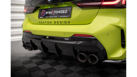 Diffuser BMW 1 F40 M-Pack Rear Valance v.3 Double Exhaust Version Gloss Black