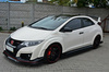 FRONT SPLITTER v.2 HONDA CIVIC IX TYPE R - Gloss Black