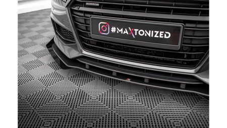 Splitter Audi TT 8S S-Line Przód Pro + flaps Black-Red