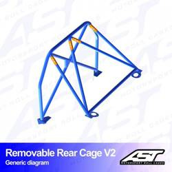 Roll Bar TOYOTA MR-2 (W30) 2-doors Roadster REMOVABLE REAR CAGE V2