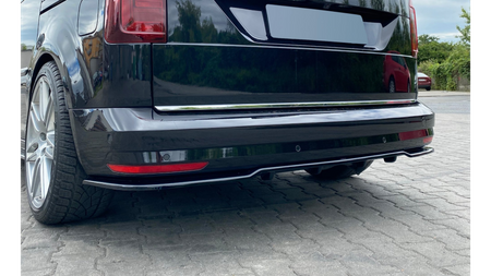 Splitter Volkswagen Caddy IV Rear Central with Diffuser Gloss Black