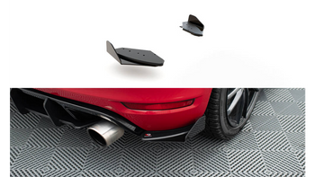 Splitter Volkswagen Golf VI GTI Rear Side Racing Durability Black + Gloss Flaps
