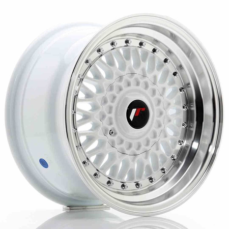 JR Wheels JR9 15x8 ET20 4x100/108 White w/Machined Lip