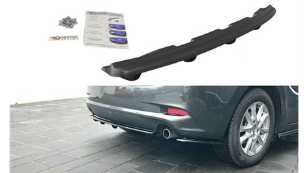 Splitter Mazda 3 III Facelift Rear Central with Diffuser Gloss Black