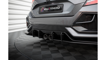 Splitter Honda Civic X Facelift Sport Rear Side Street Pro Red