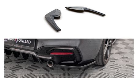 Rear Side Splitters BMW 1 F20 Facelift M-power Gloss Black