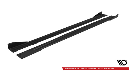 Diffuser Mercedes-Benz A W176 Facelift Side Skirts Street Pro Black + Gloss Flaps