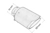 Exhaust Tip 127mm enter 76mm Carbon Gloss