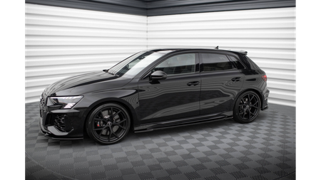 Dokładka Audi RS3 8Y Progi Gloss Black