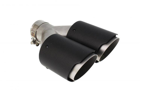 Exhaust Tip 101mmx2 enter 76mm Carbon Matte