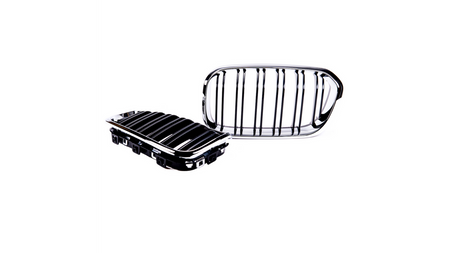 Grill BMW 1 F20 F21 Facelift podwójne żeberka Chrome & Black