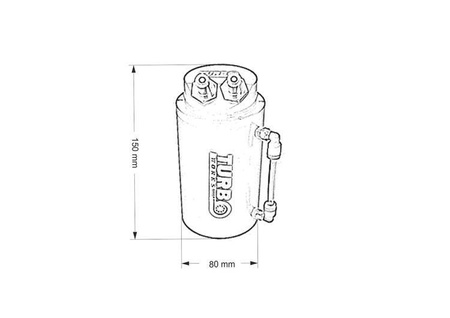 Oil catch tank TurboWorks 10mm Black