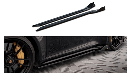 Diffuser Porsche 911 Turbo S 992 Side Skirts Gloss Black