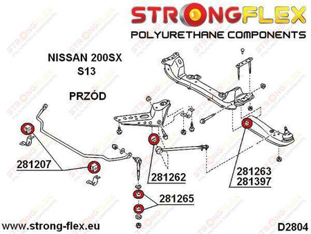 Front lower radius arm to chassis bush SPORT