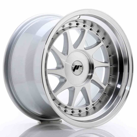 JR Wheels JR26 17x10 ET0-25 BLANK Silver Machined Face