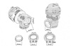 Wastegate zewnętrzny TurboWorks 38mm chłodzony wodą 2.5 Bar V-Band Niebieski