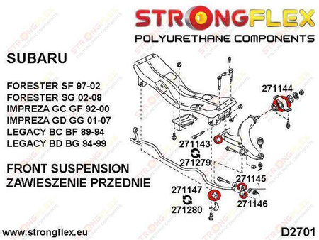 Front anti roll bar link bush