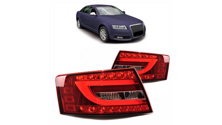 Lampy Audi A6 C6 Tył LED Red-Clear