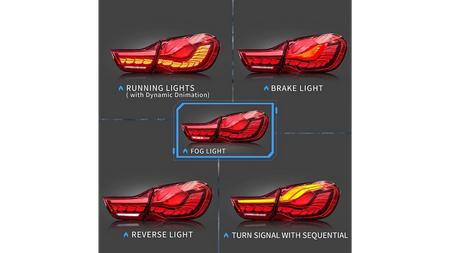 Lampy BMW 4 F32 F82 F33 F83 Tył Dynamic LED Red