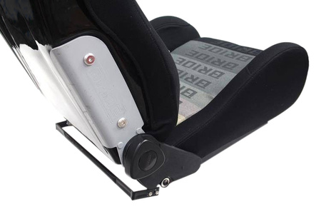 Fotel sportowy CUGA Welur Bride Czarno-Szary