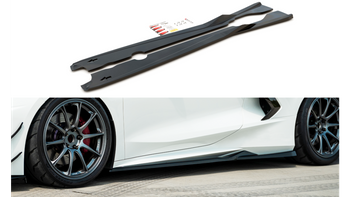 Diffuser Chevrolet Corvette C8 Side Skirts Gloss Black