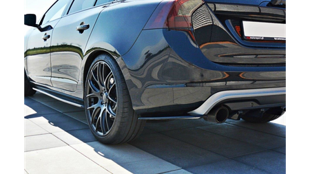 Splitter Volvo V60 Polestar Facelift Tył Boczne Gloss Black