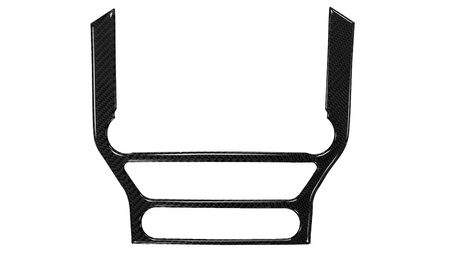 Carbon frame multi-media console for Ford Mustang 15-19