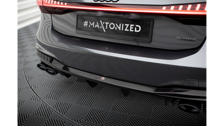 Diffuser Audi A7 C8 Facelift S-Line Rear Valance + Exhaust Ends Imitation Black