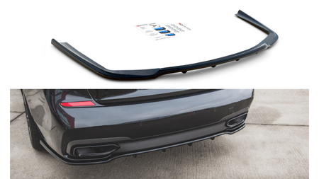 Splitter BMW 7 G11 M-Pack Rear Central with Diffuser Gloss Black