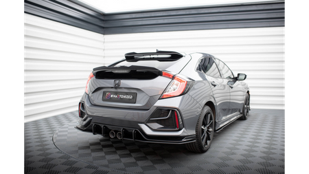 Splitter Honda Civic X Facelift Sport Rear Side Street Pro Red