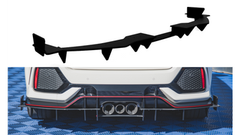 Diffuser Honda Civic X Type-R Rear Valance + Flaps Red Racing Durability